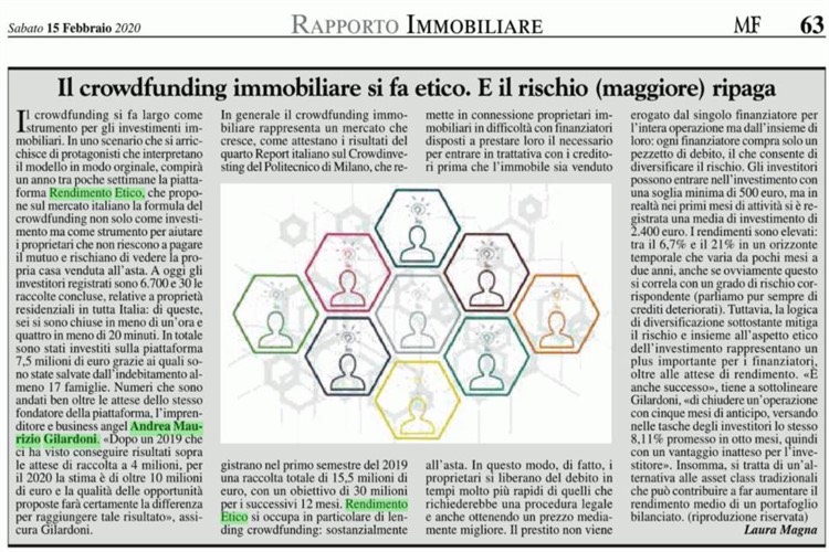 Piattaforma di crowdfunding immobiliare